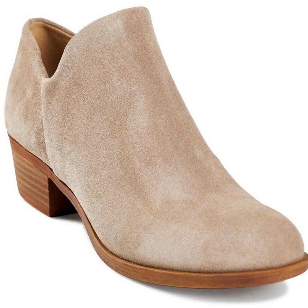 Lucky‎ Brand LP-Brixlee Women's Size 10 Taupe Booties Boots  Leather